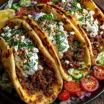 Mediterranean Ground Beef Pita Wraps with Hummus Spread Recipe