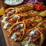 yro Wraps with Lemon Garlic Yogurt Sauce Recipe