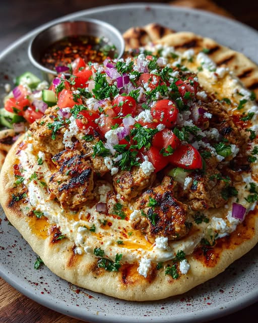 ith Hot Honey Feta Cream & Hummus Spread Recipe - Recipe Image