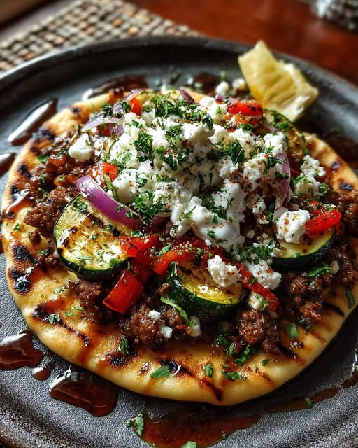 ot Honey Feta Cream & Grilled Vegetables Recipe - Recipe Image