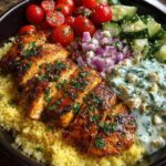 uscous Bowl with Lemon Feta Yogurt Sauce Recipe