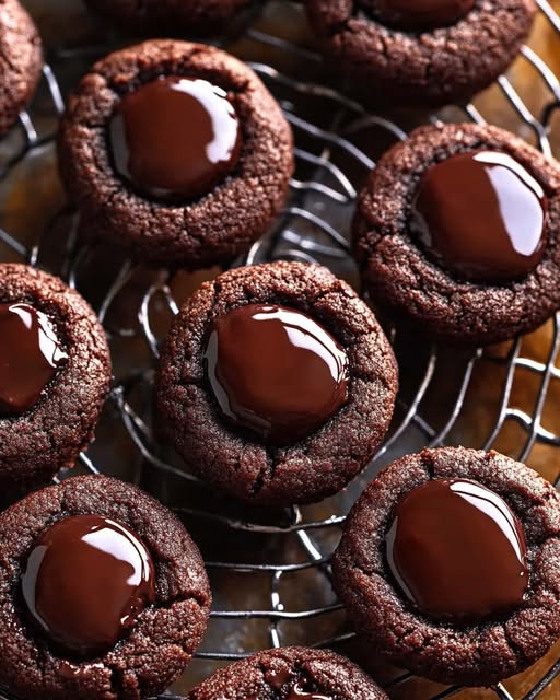 Chocolate Thumbprint Cookies Recipe - Recipe Image