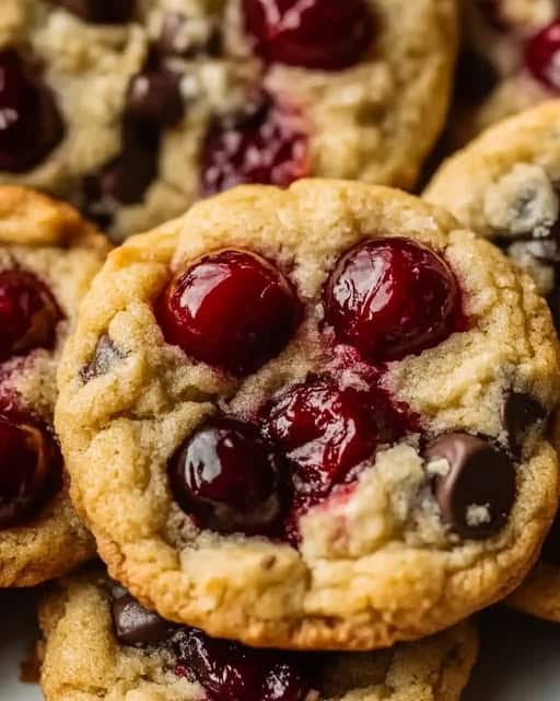 Maraschino Cherry Chocolate Chip Cookies Recipe - Recipe Image