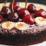 Banana and Hazelnut Cake with Cherries Recipe
