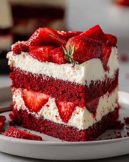 Red Velvet Strawberry Cheesecake Recipe