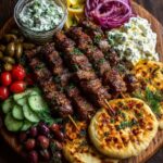 Greek Grilled Lamb Souvlaki Mezze Board Recipe