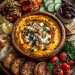 Sweet Potato Hummus Mezze Platter with Feta and Toasted Nut Recipe