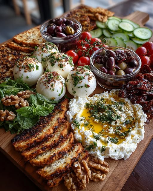 Mediterranean Burrata Board – Easy Appetizer Recipe