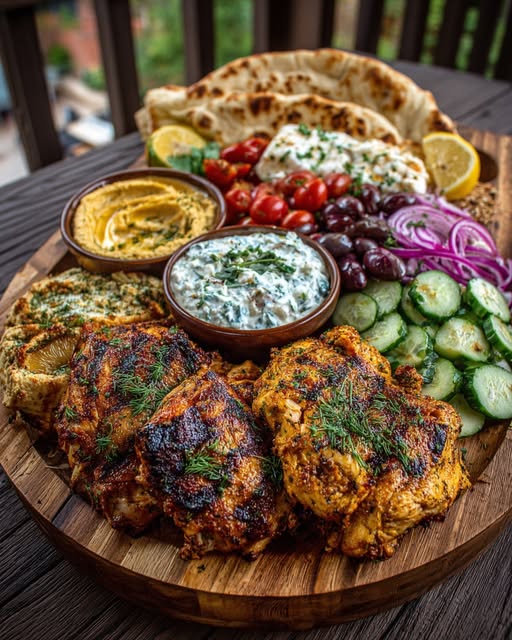 Flatbread & Creamy Dip Spread Recipe - Recipe Image