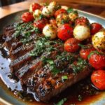 Grilled Flank Steak Caprese with Balsamic Dressing Recipe