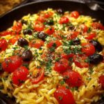 Herbed Orzo with Cherry Tomatoes & Olives Recipe