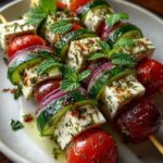 Greek Feta & Cucumber Bite Skewers Recipe