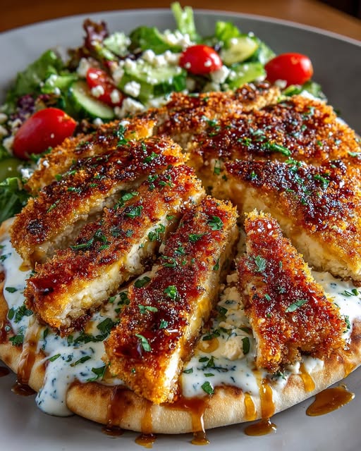 a Chicken Pita with Garlic Sauce Drizzle Recipe - Recipe Image