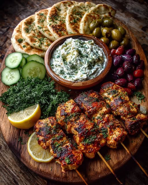 Grazing Board with Feta Dip & Olive Mix Recipe