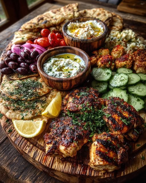 Grazing Board with Feta Dip & Olive Mix Recipe