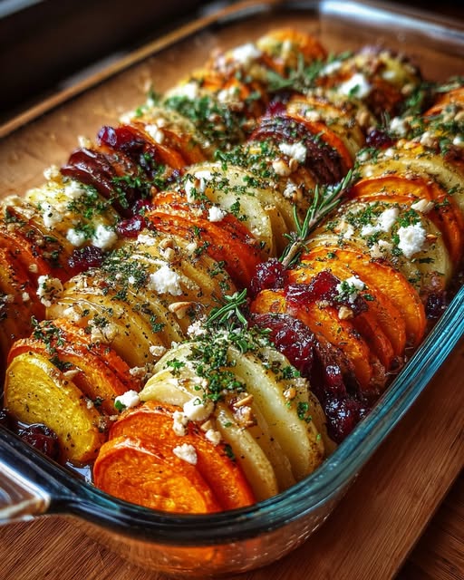 Carrot Bake with Cranberry-Honey Drizzle Recipe
