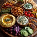 Mediterranean Grazing Board with Fresh Dips Recipe