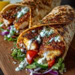 a Chicken Wrap with Garlic Sauce Drizzle Recipe