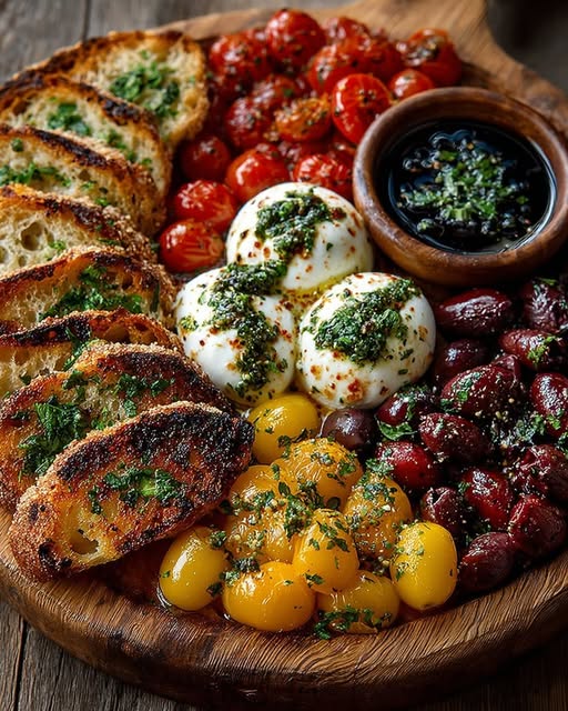 Mediterranean Burrata and Herb Board Recipe - Recipe Image