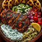 Mediterranean Chicken Pita Bowl with Garlic Yogurt Sauce Recipe