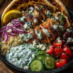 Mediterranean Chicken Pita Bowl with Tzatziki Sauce Recipe