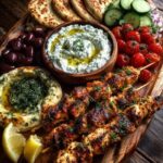 uvlaki Mezze Board with Whipped Feta Dip Recipe